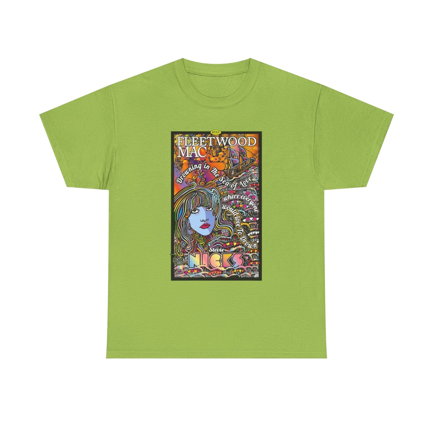 Fleetwood Mac T-shirt graphic vintage art 70s Unisex Heavy Cotton Tee