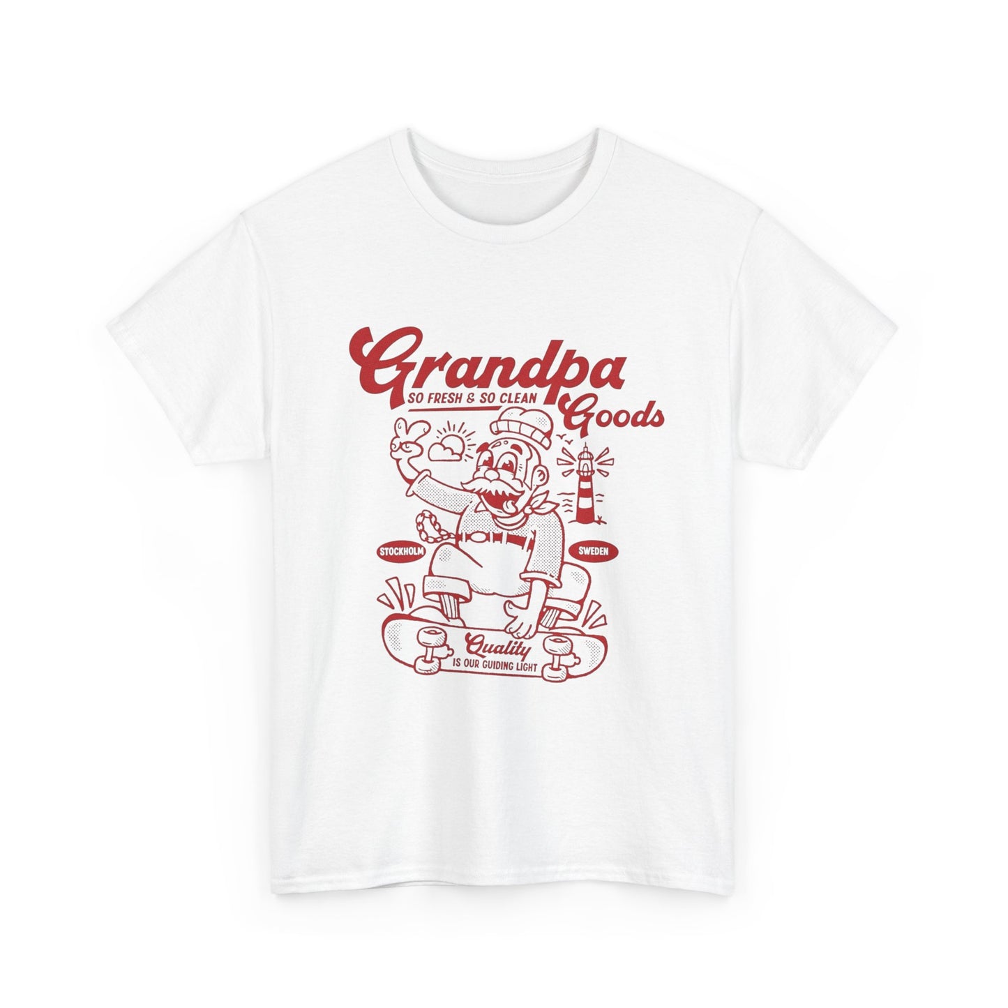 Grandpas Good Skateboards Graphic T Shirt Unisex Heavy Cotton Tee