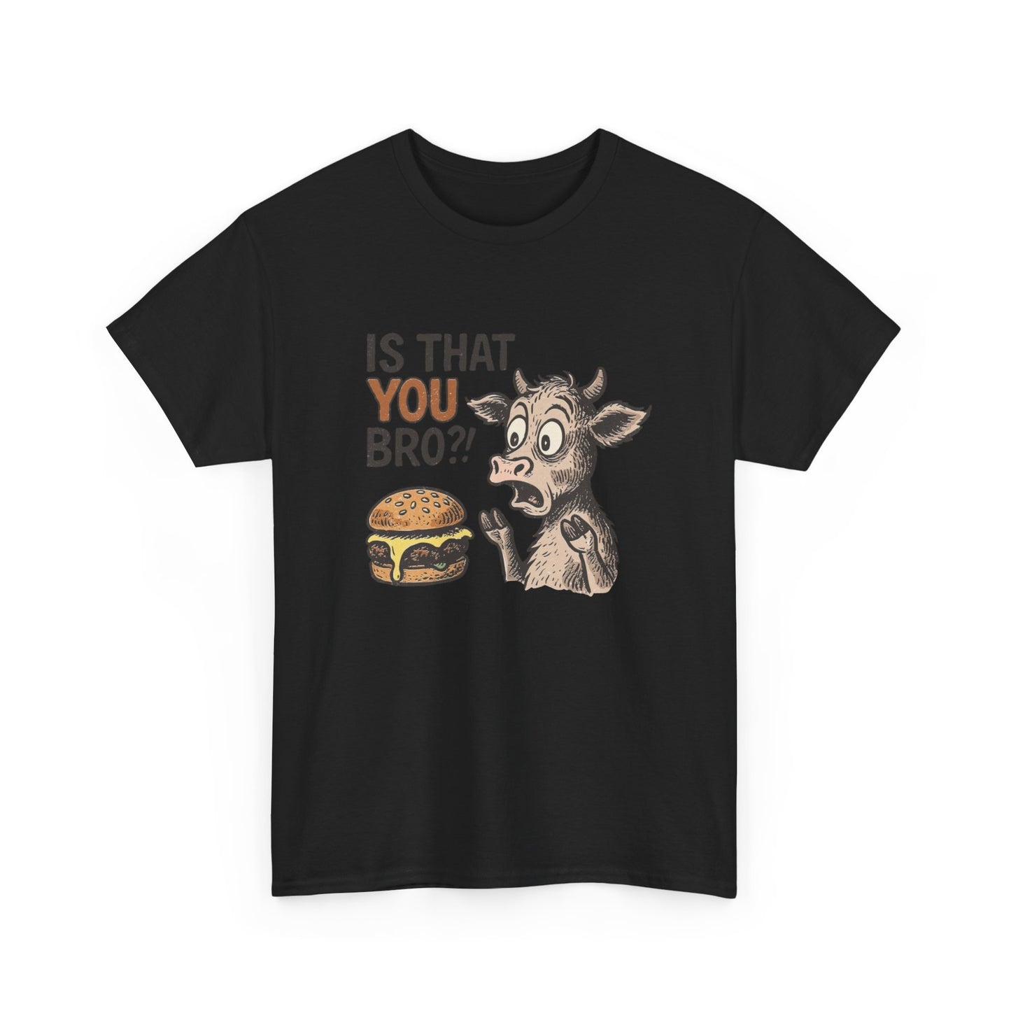 Is That You Bro Funny Cow Vegan Graphic T Shirt Cotton Tee Retro Gift