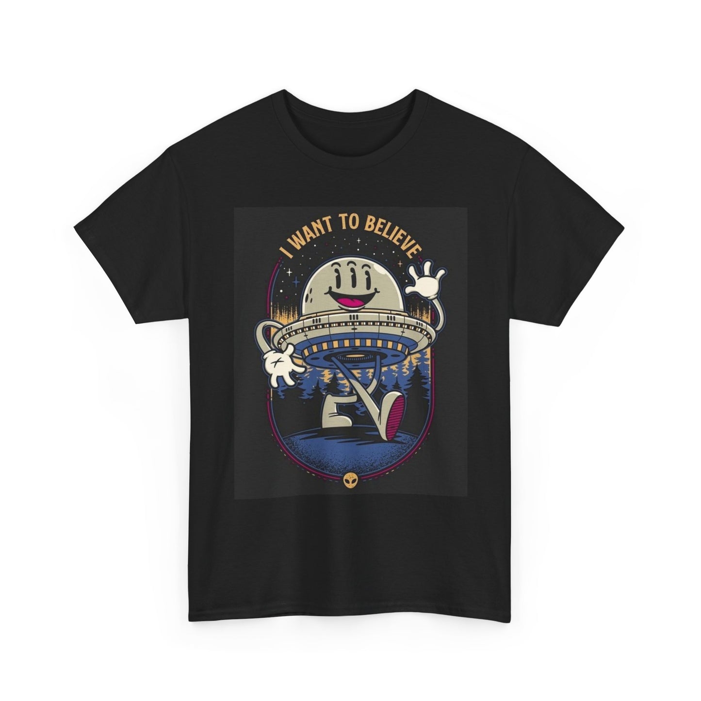 I Want To Believe In Aliens Graphic T Shirt NEW Cotton Tee Gift