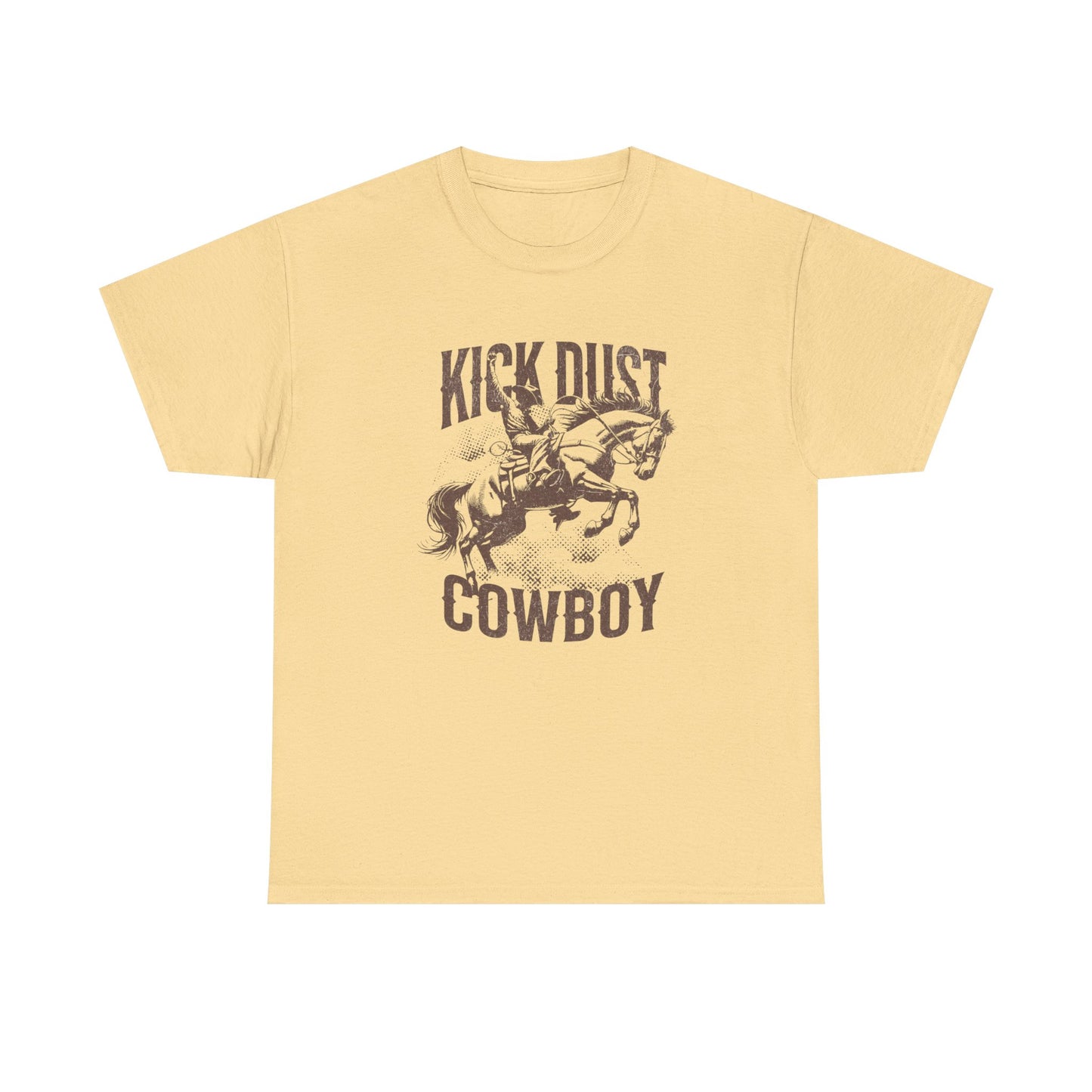 Kick Dust Cowboy Graphic T Shirt Womens Heavy Cotton Tee