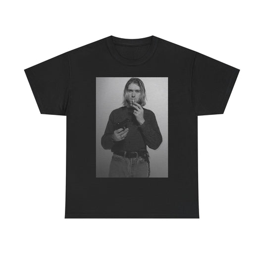 Kurt cobain T-shirt nirvana Seattle model grunge scene Unisex Heavy Cotton Tee