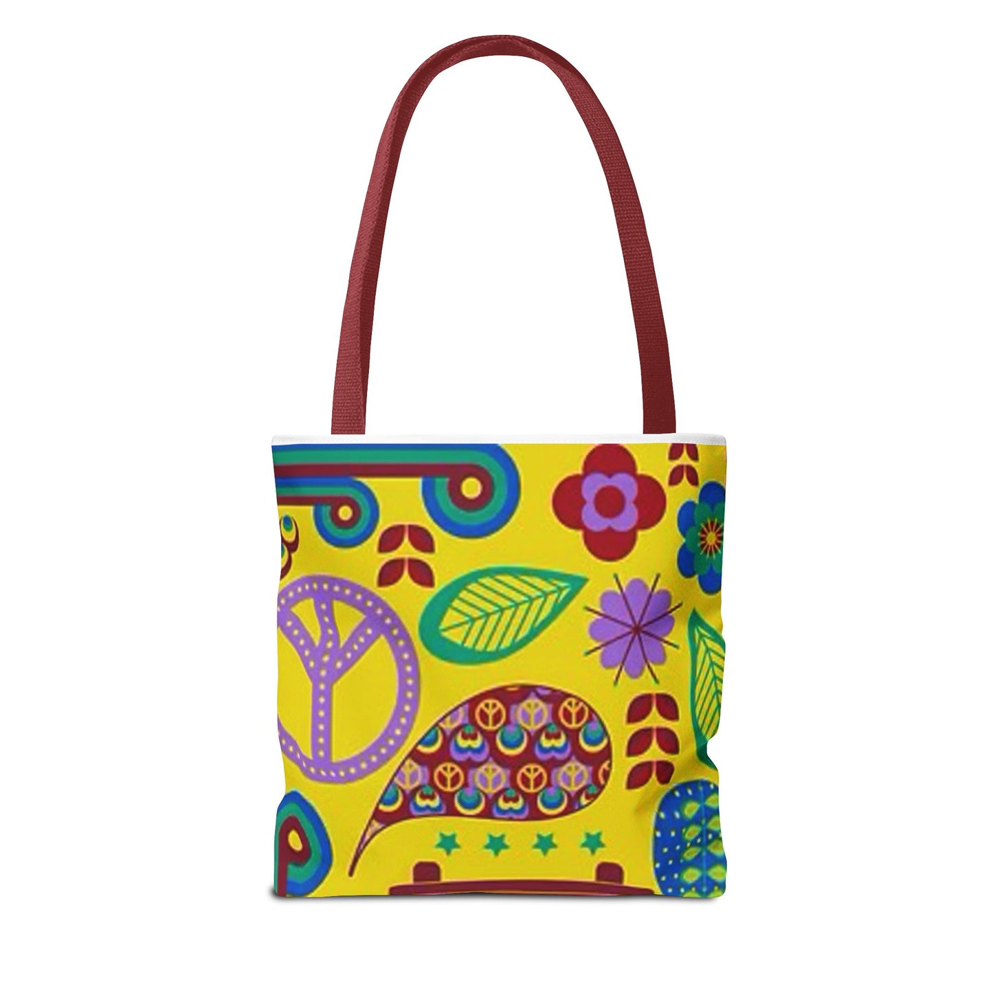 Peace And Love Multi Color BRAND NEW MODERN Tote Bag (AOP)