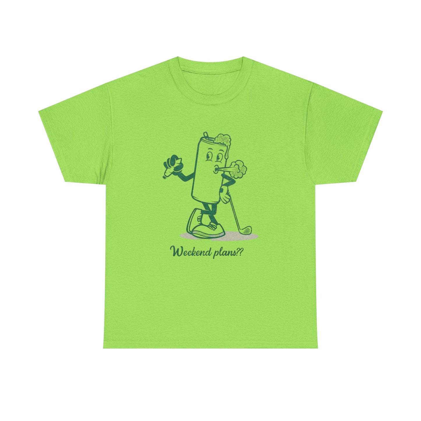 Weekend Plans Beers Weed And Golf Graphic T Shirt NEW Adult Unisex Heavy Cotton