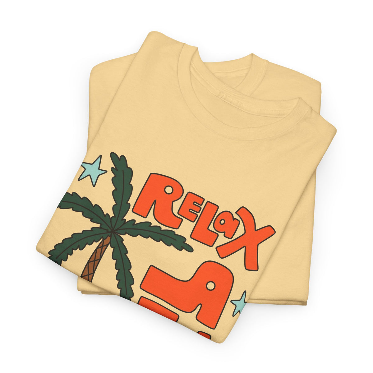 Relax A Little Graphic T Shirt Men's Travel Outdoors Heavy Cotton Tee