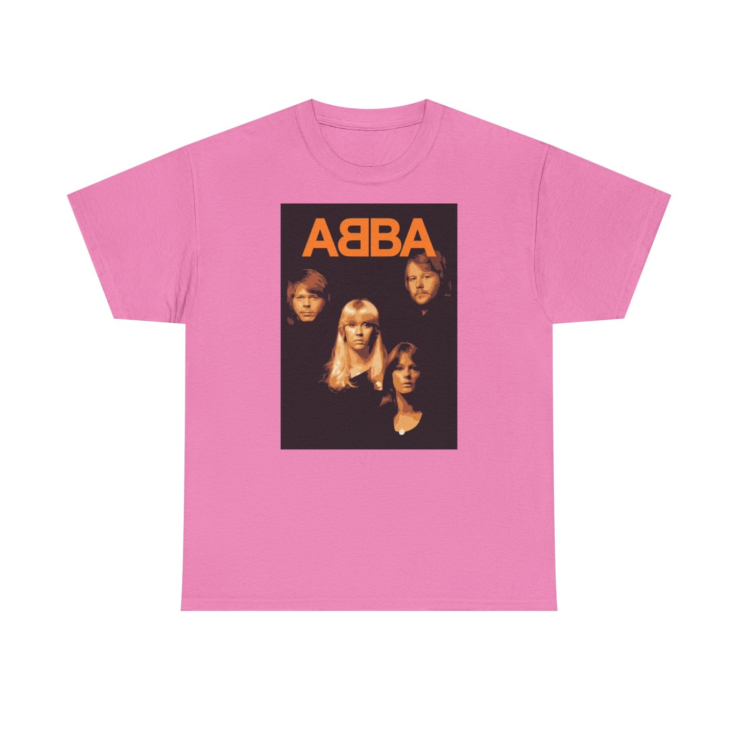 Abba T-shirt vintage retro neon lights classic music Unisex Heavy Cotton Tee