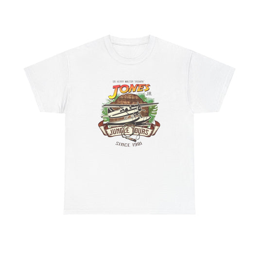 Jungle Tours Indiana Jones Graphic T Shirt Unisex Heavy Cotton Tee