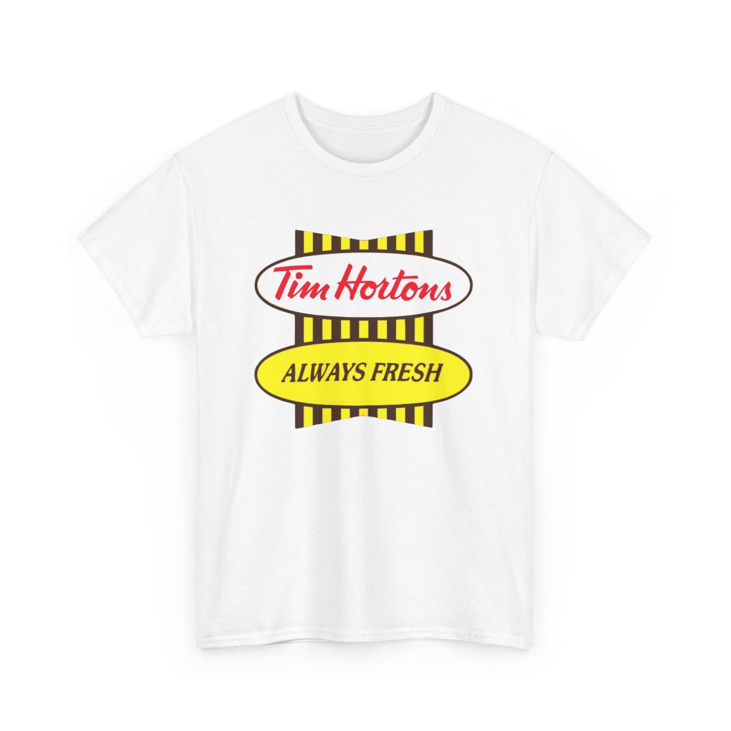 Tim Hortons Coffee Retro Graphic T Shirt ADULT NEW Heavy Cotton Tee