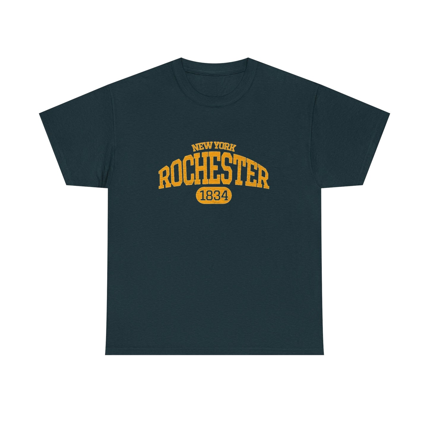 New York Rochester Retro Graphic T Shirt Men's Heavy Cotton Tee - Quality - Modern True to Size