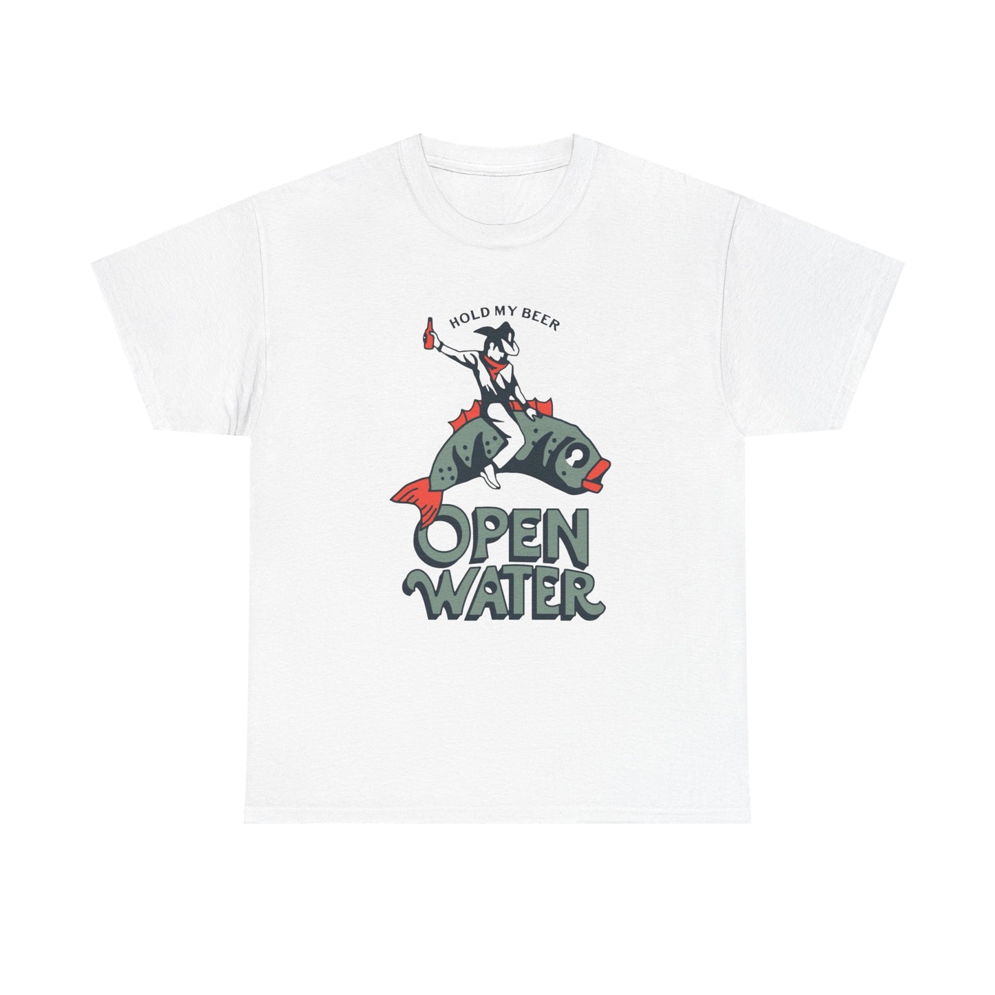 Hold My Beer Fishing Graphic T Shirt NEW ADULT Unisex Heavy Cotton Tee