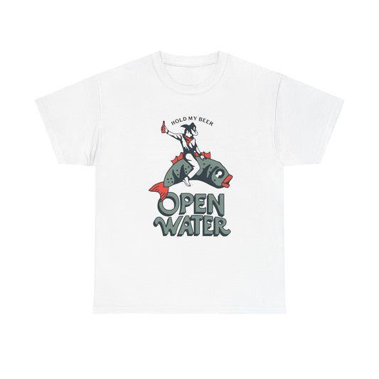 Hold My Beer Fishing Graphic T Shirt NEW ADULT Unisex Heavy Cotton Tee