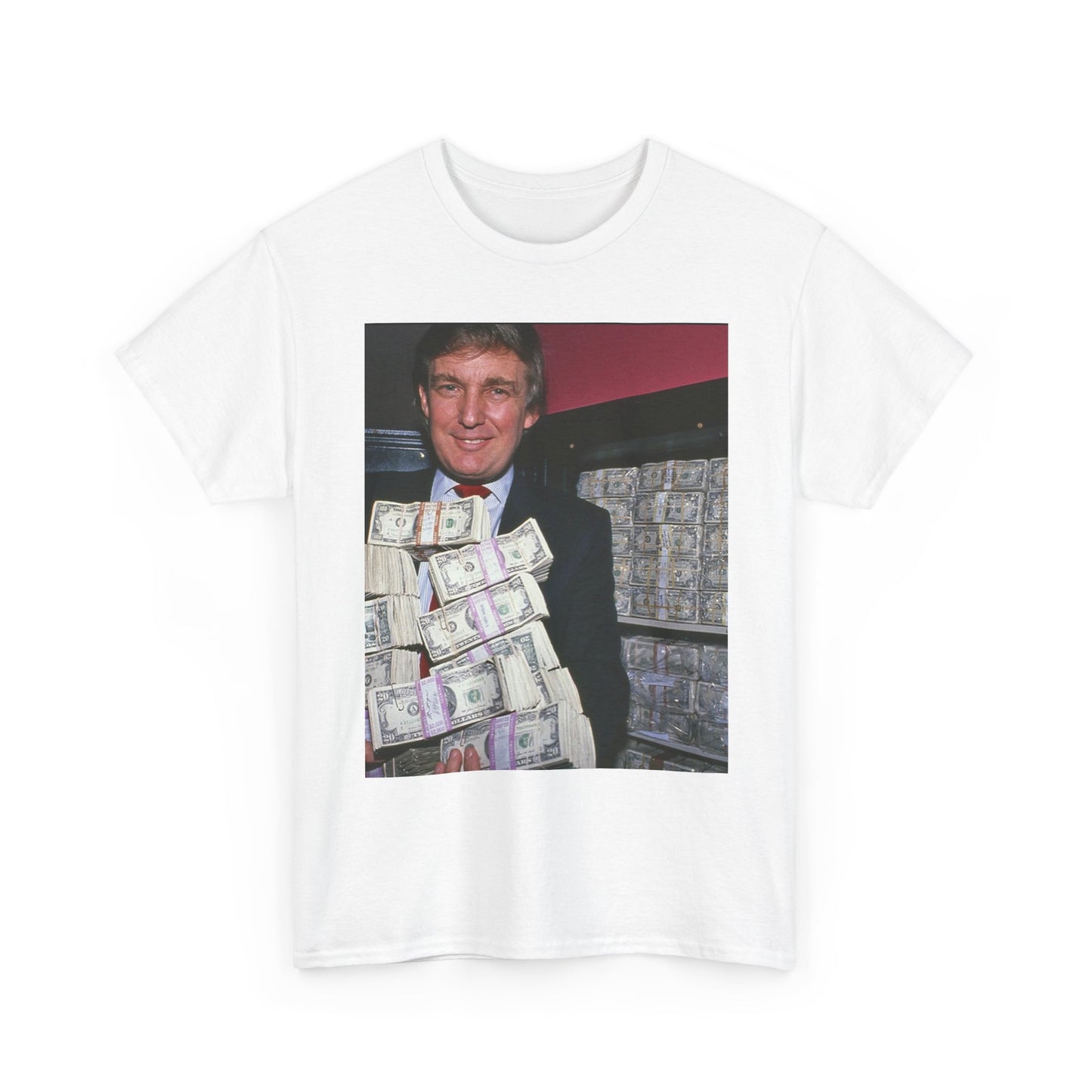 Trump Graphic T Shirt Vintage Moneybags Retro Unisex Heavy Cotton Tee