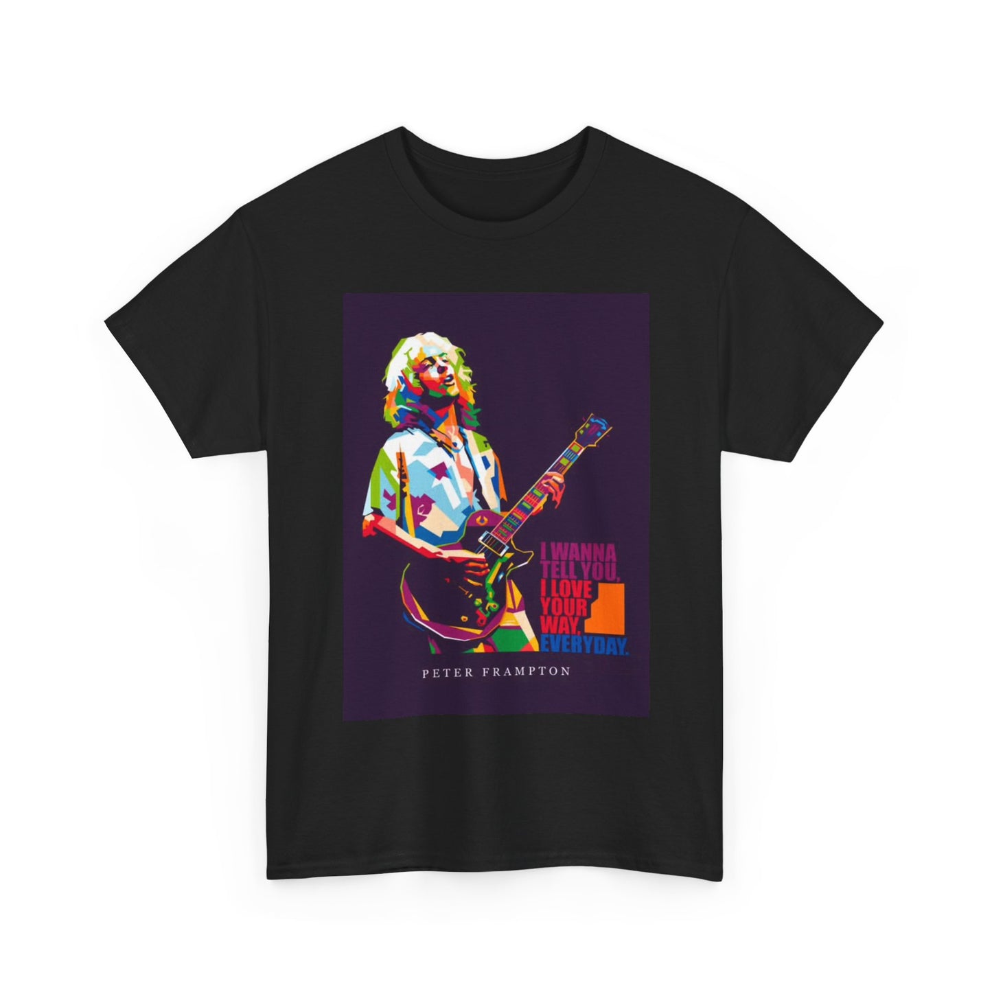 Peter Frampton Shirt VIntage art graphic retro guitar rock Unisex Heavy Cotton