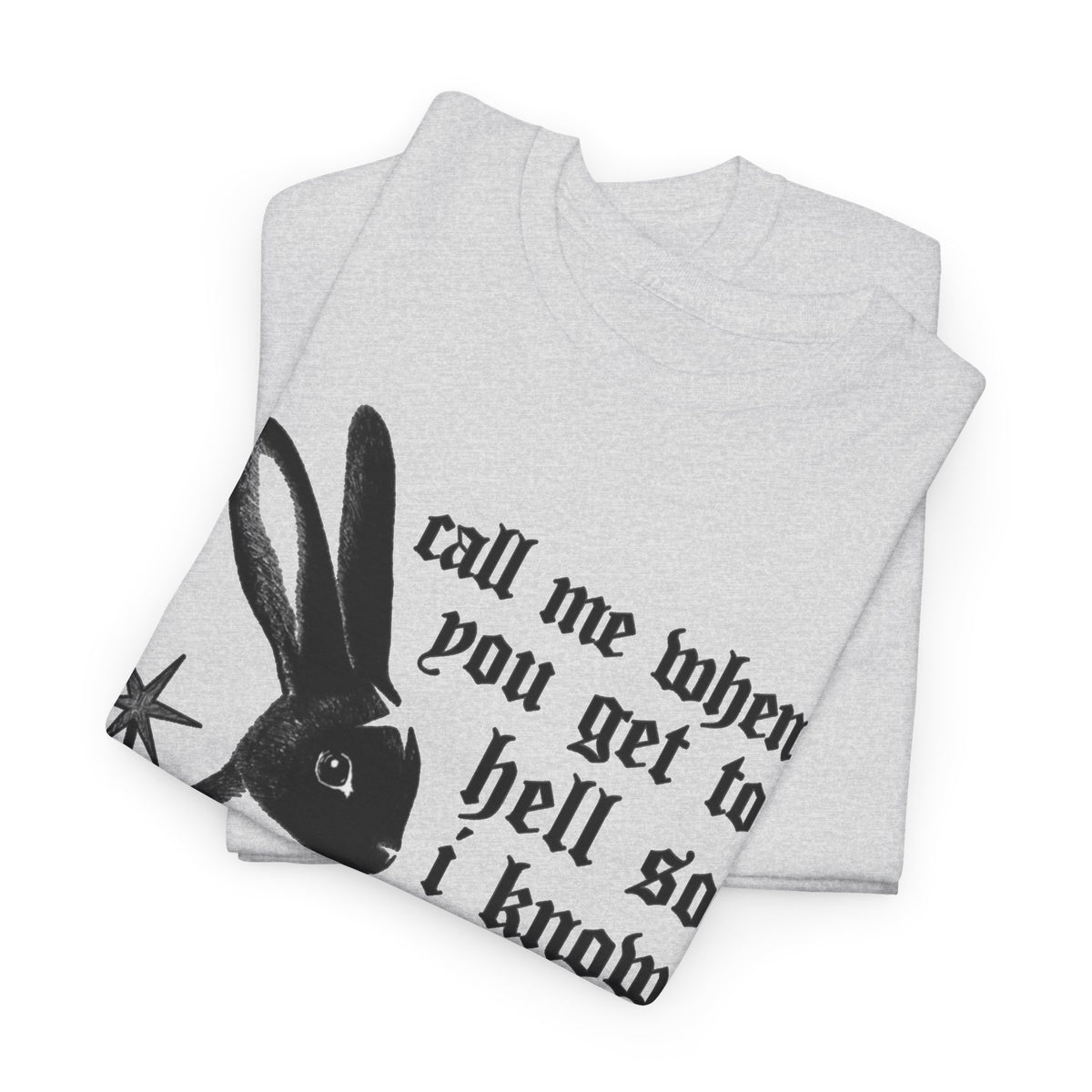 Black Rabbit Telephone Quote T-Shirt Men's Graphic Tee