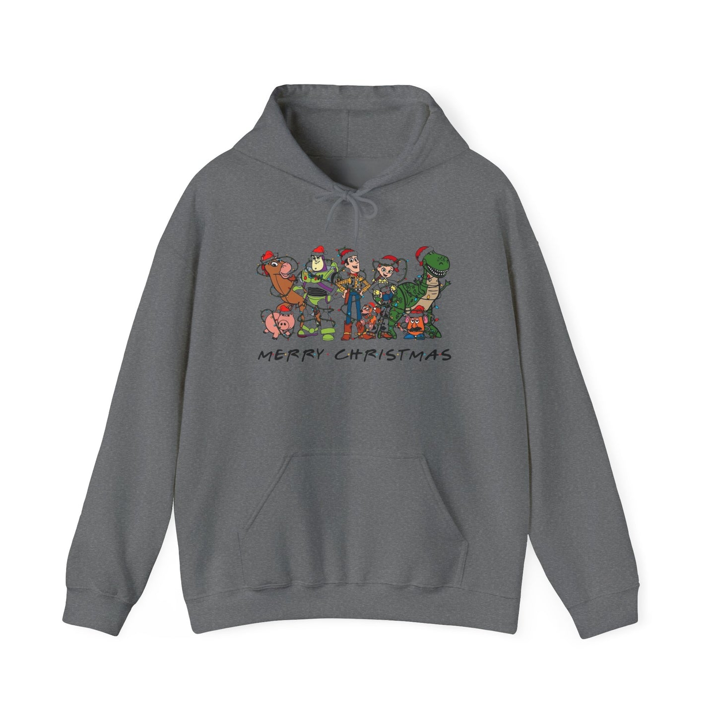 Merry Christmas Cartoons 90's Graphic Hoodie Unisex Heavy Hooded Sweatshirt