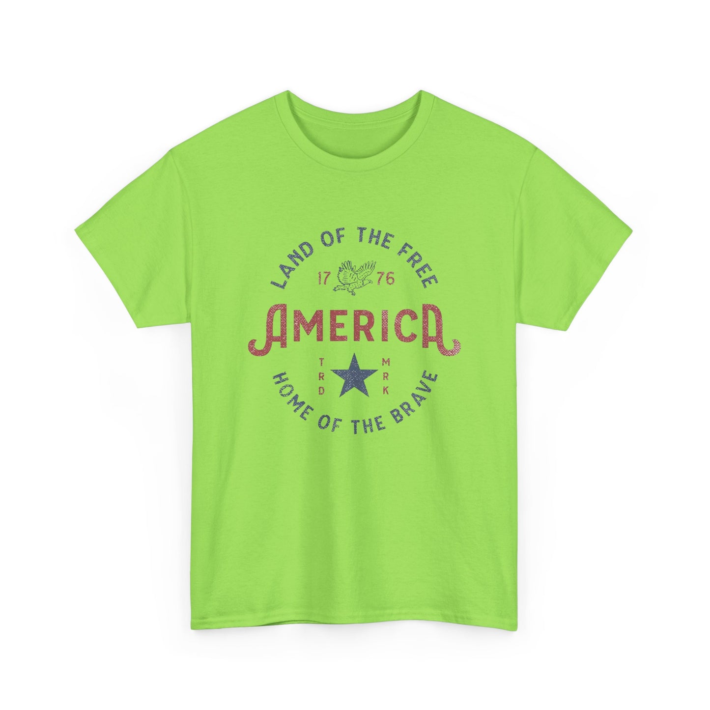 America Land Of The Free Graphic T Shirt Adult New Tee