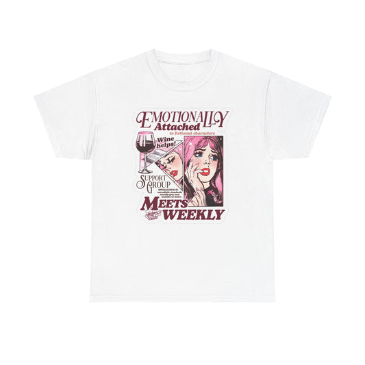 Emotionally Attached Wine Helps Graphic T Shirt Women's Cotton Tee BRAND NEW