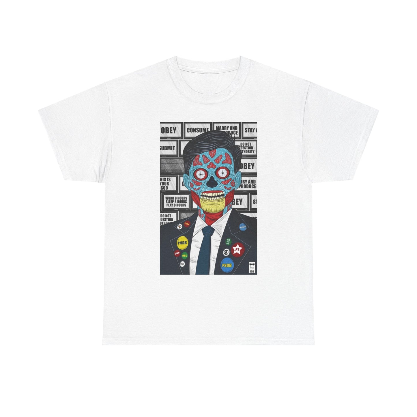 Obey Graphic T Shirt Vintage Unisex Heavy Cotton Tee