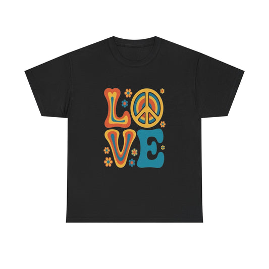 Peace And Love Graphic T Shirt NEW ADULT Tee