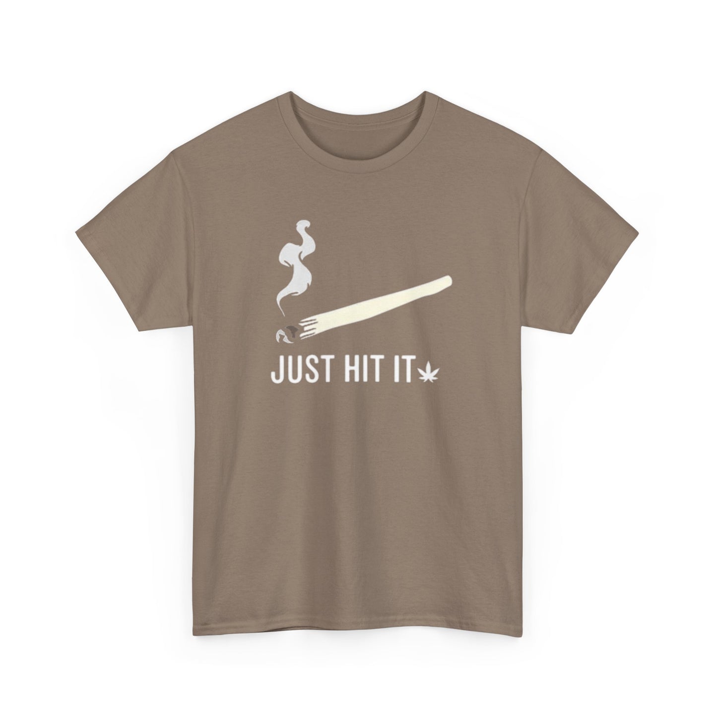 Just Hit It Graphic T Shirt Funny Joint Pot Unisex Heavy Cotton Tee