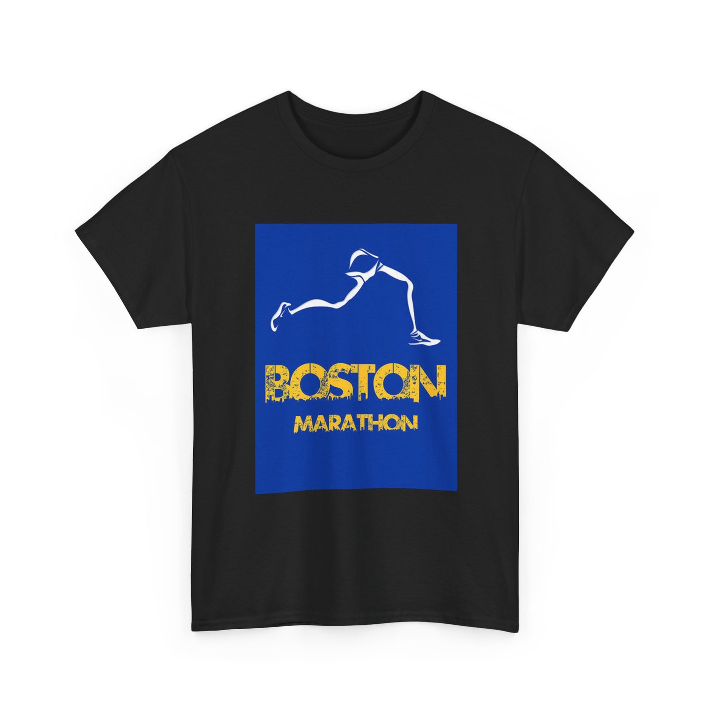 Boston Marathon Tshirt Retro Running Graphic Poster Unisex Heavy Cotton Tee