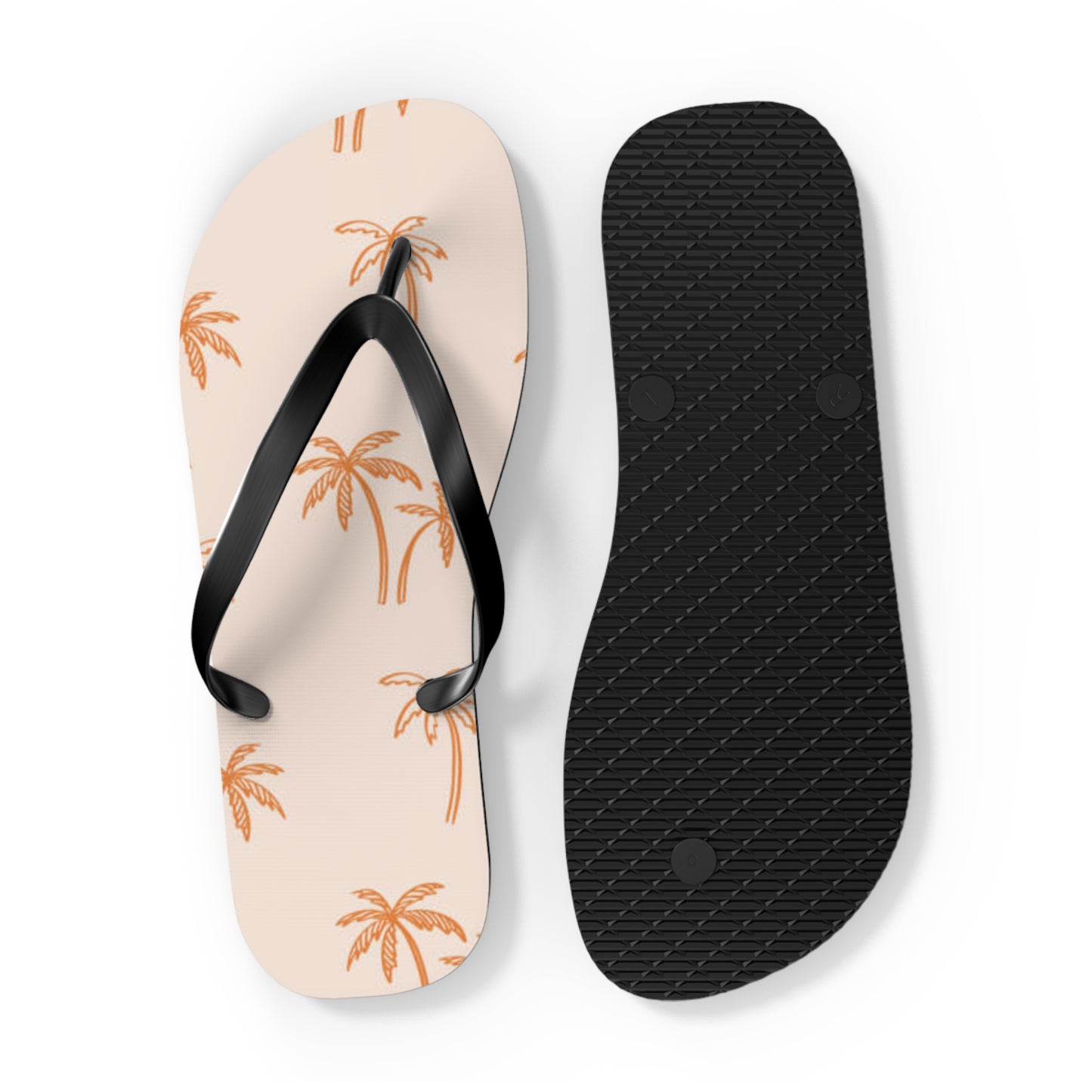 Orange Palm Trees Sandals Summer Flip Flops Slides BRAND NEW