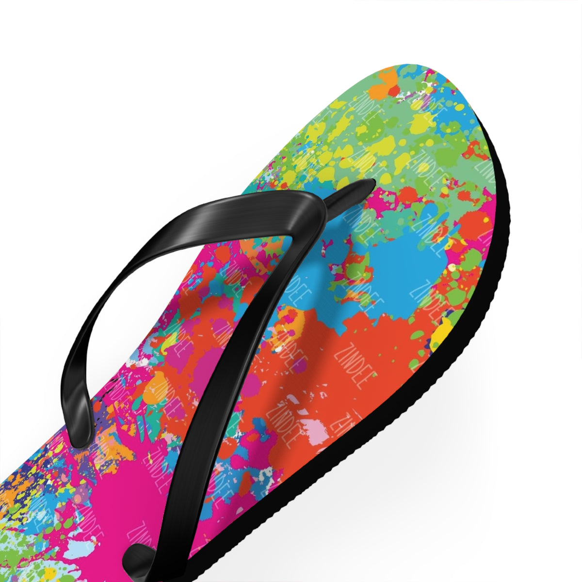 Paint Splatter Flip Flops, Sandals Slides, Summer Footwear, Brand New