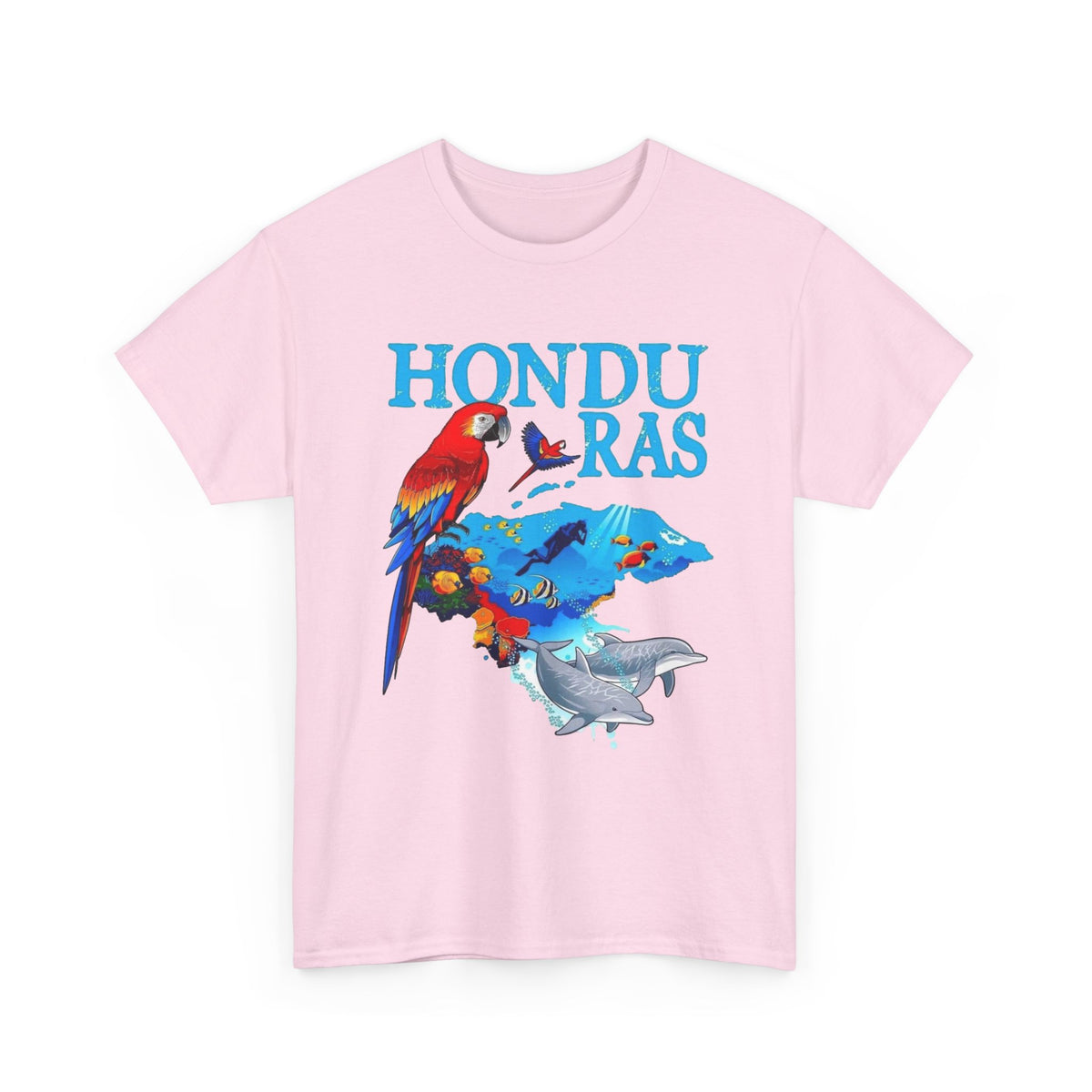 Honduras Graphic T Shirt Men's Retro Tropical Birds Heavy Cotton Tee