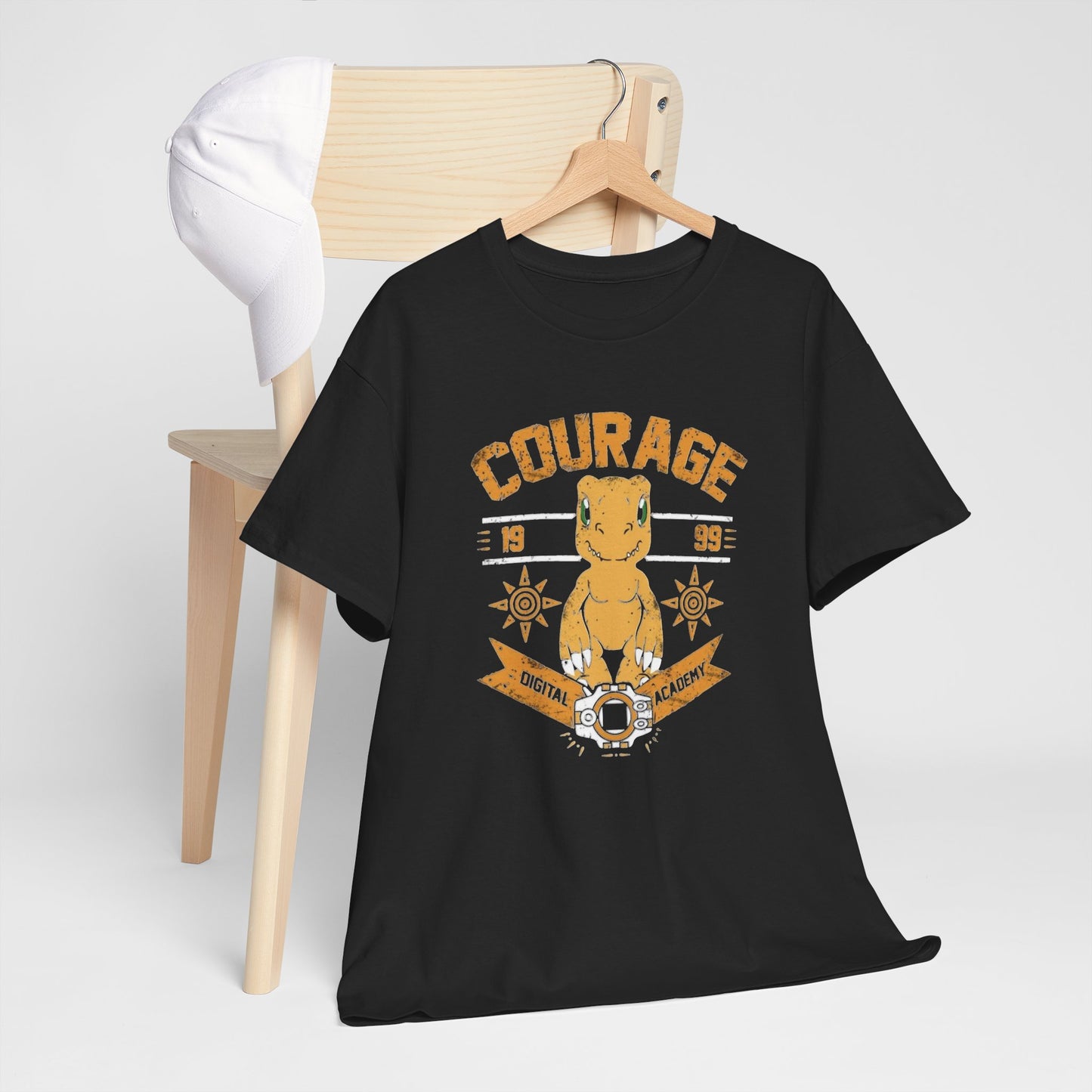Courage Vintage 90's Digimon Graphic T Shirt Unisex Heavy Cotton Tee