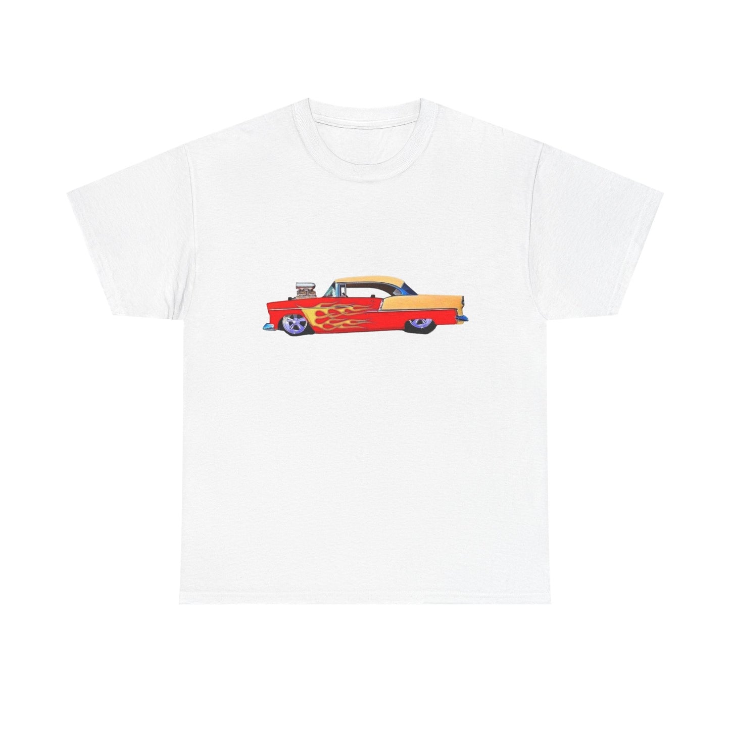 57 Chevy Hotrod Graphic T Shirt Unisex Heavy Cotton Tee NEW