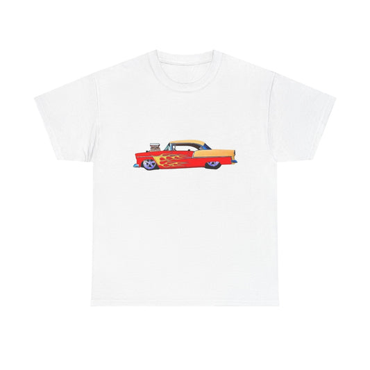 57 Chevy Hotrod Graphic T Shirt Unisex Heavy Cotton Tee NEW
