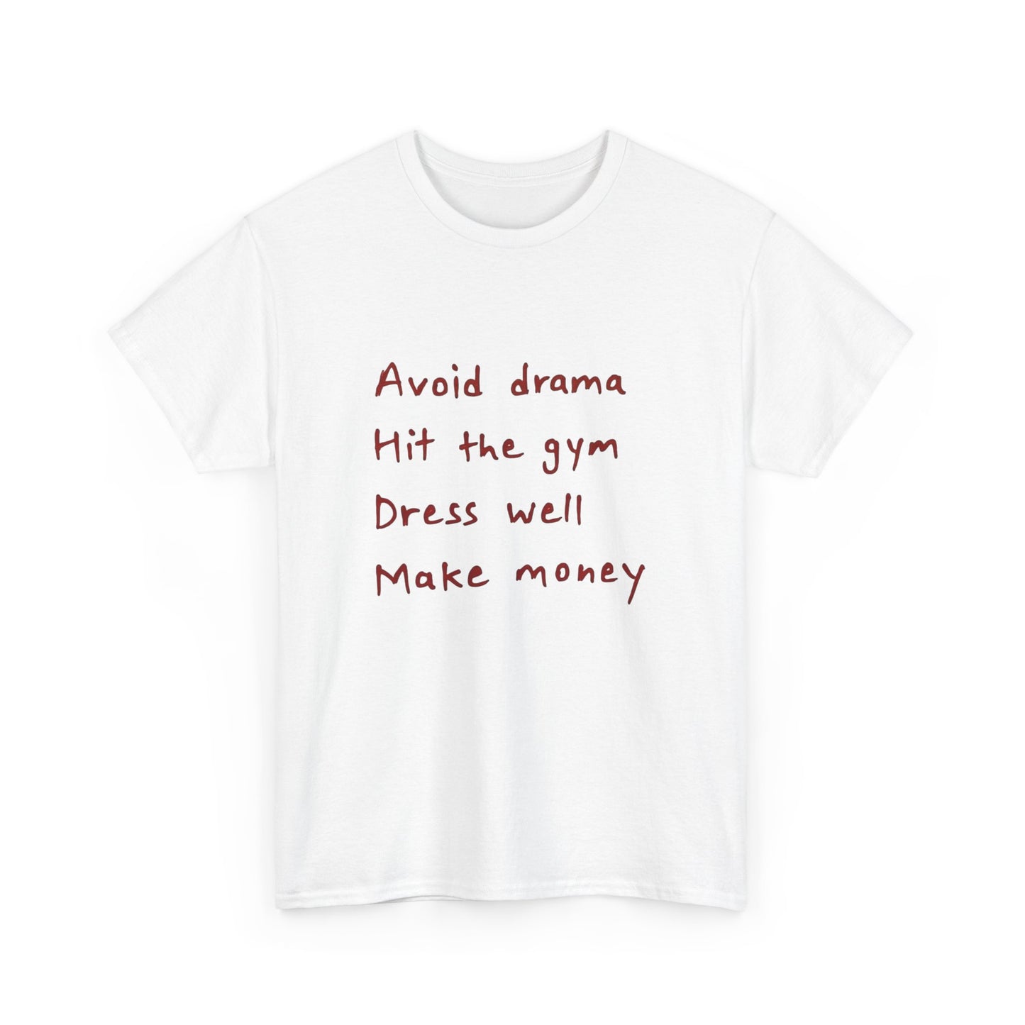Avoid The Drama GYM MONEY Graphic T Shirt ADULT NEW Heavy Cotton Tee