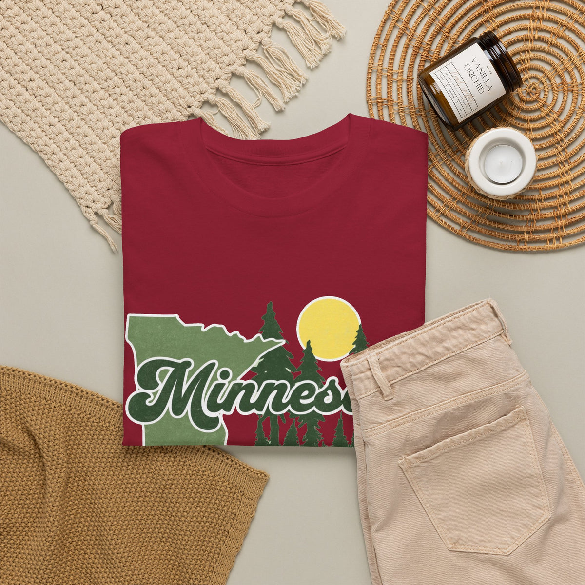 Minnesota Forrest Graphic T Shirt Men's Heavy Cotton Tee