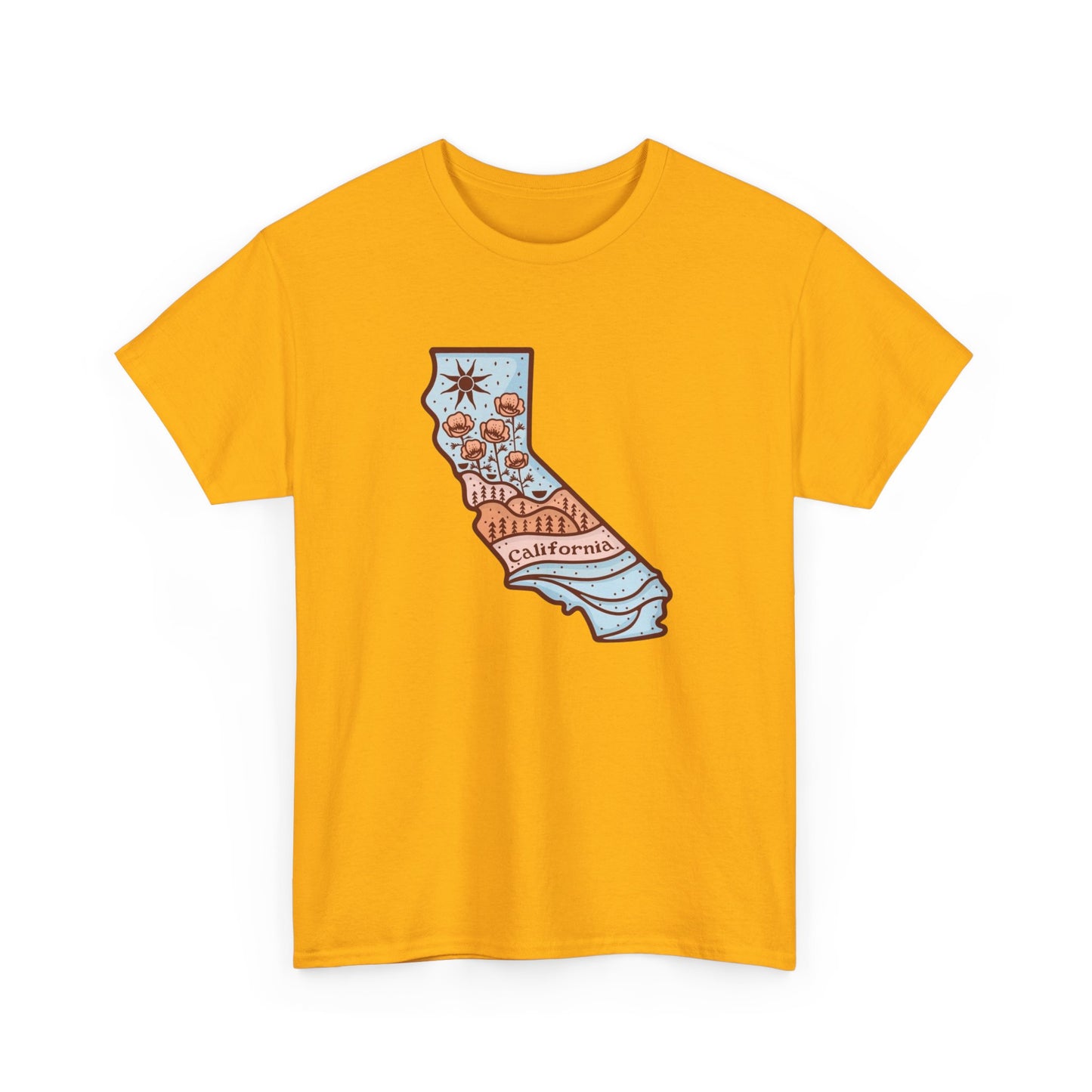 State Of California Town USA Graphic T Shirt NEW Adult Tee