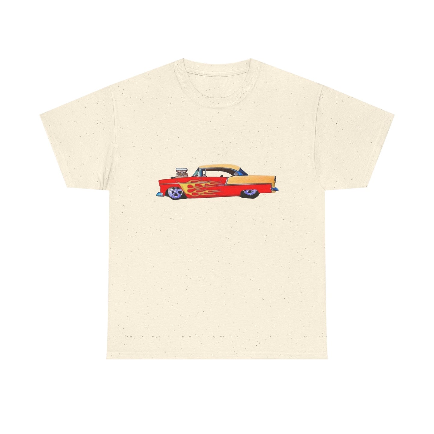 57 Chevy Hotrod Graphic T Shirt Unisex Heavy Cotton Tee NEW