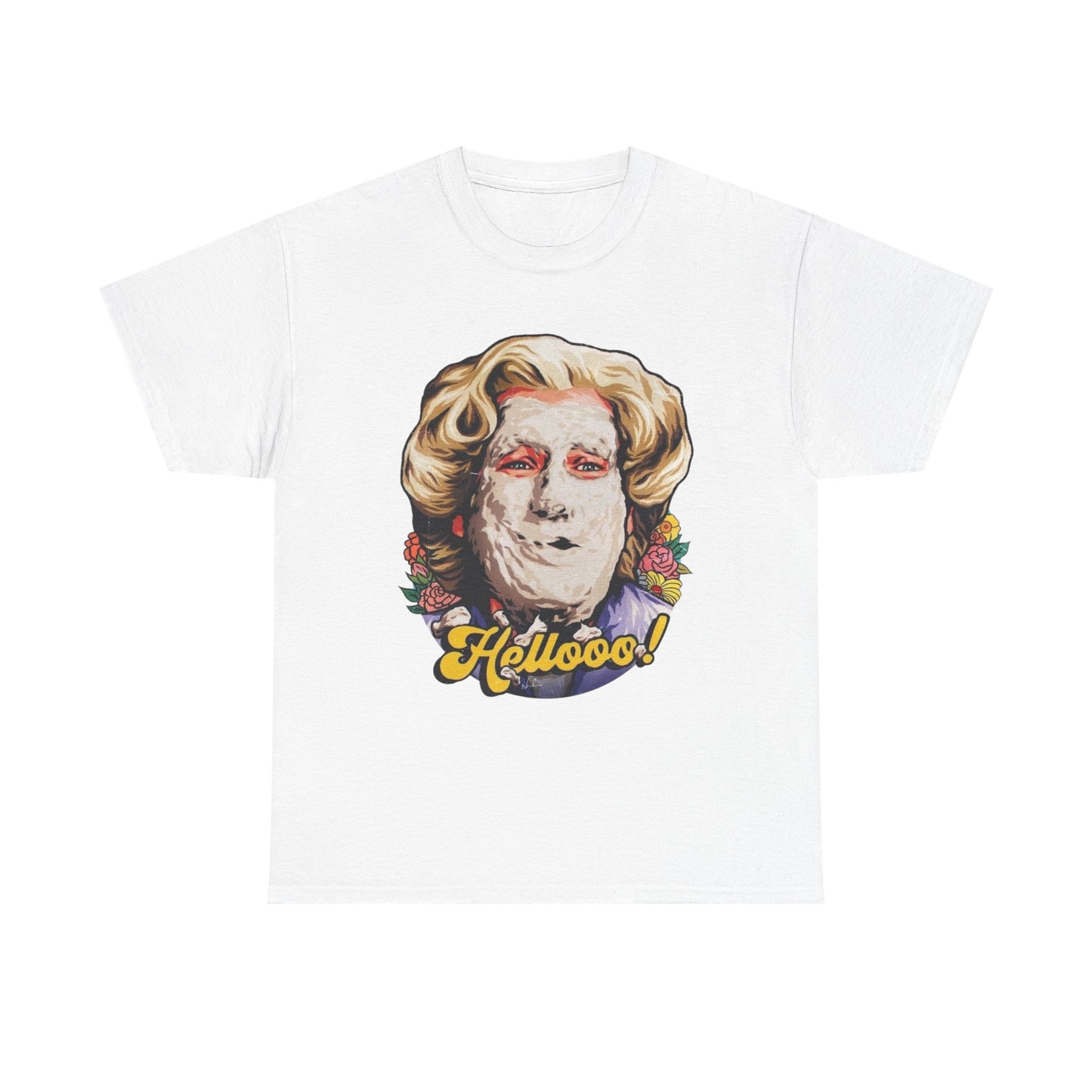 Ms Doubtfire Funny Vintage T-Shirt Men's Women's Heavy Cotton Tee NEW GIFT