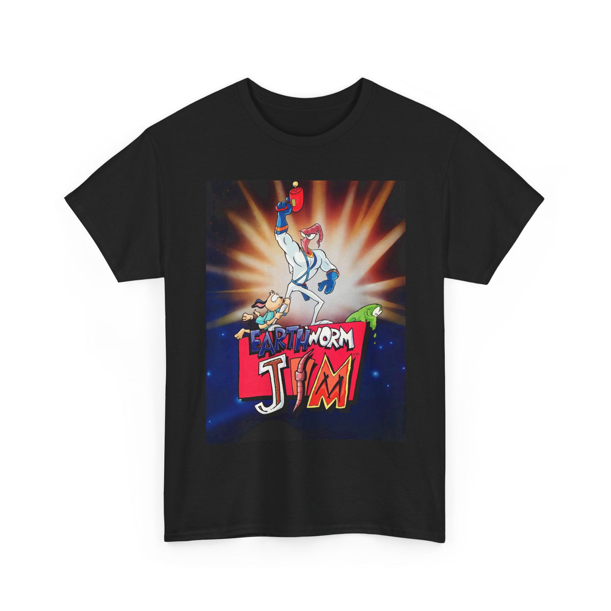 Earthworm Jim T-shirt vintage gaming gamer 90s retro Unisex Heavy Cotton Tee