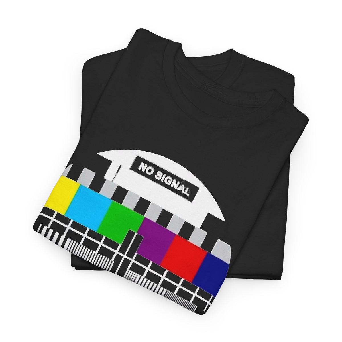 No Signal Please Stand By Graphic T Shirt Men's Retro Heavy Cotton Tee