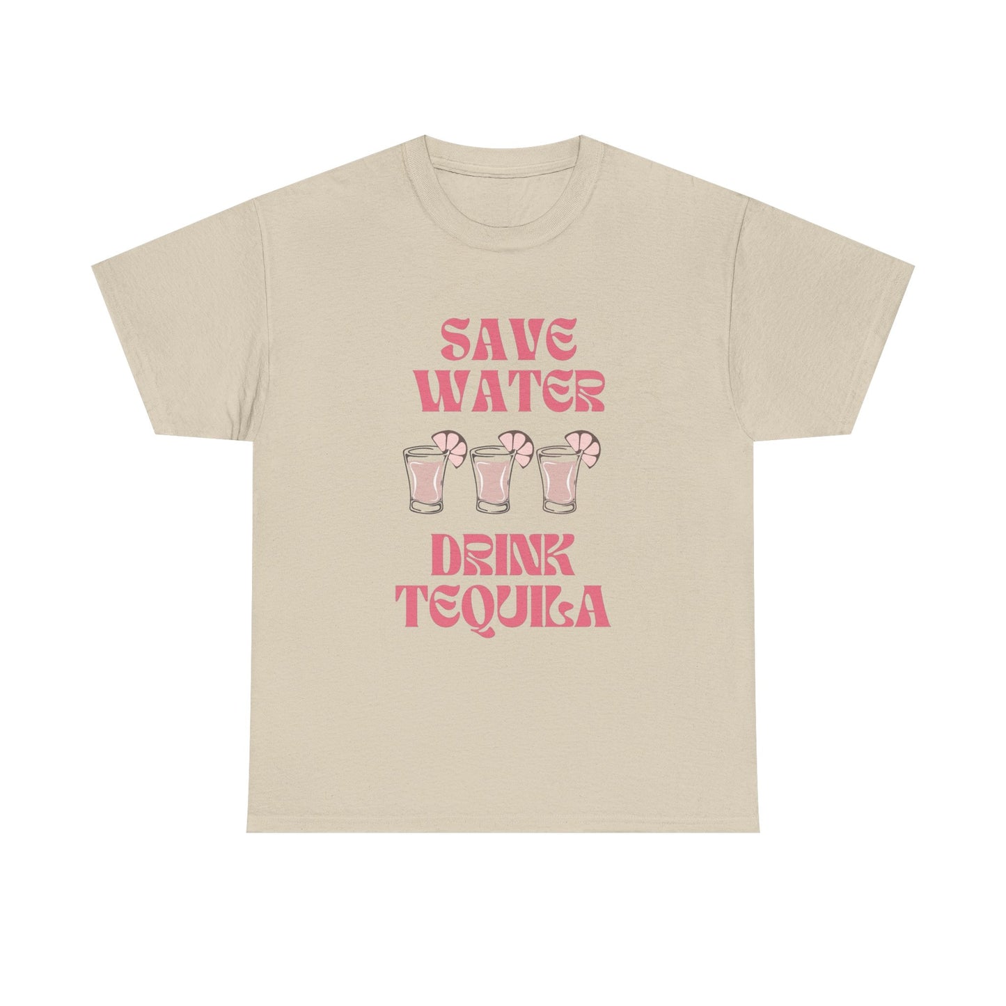 Save Water Drink Tequila Funny Graphic T Shirt NEW Adult Regular Sizing Tee