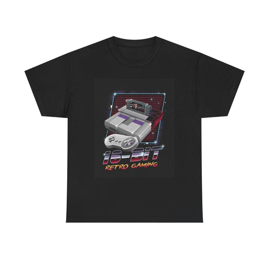SuperNintendo Tshirt Vintage Console Retro Gaming Graphic Unisex Heavy Cotton