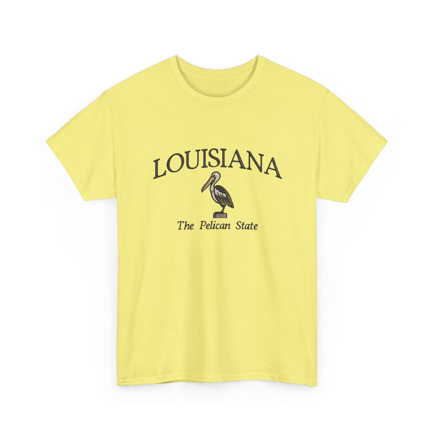 Louisiana The Pelican State Graphic T Shirt NEW Unisex Heavy Cotton Tee
