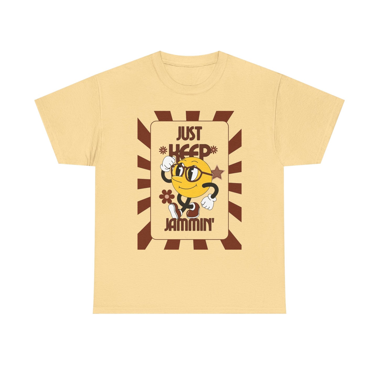 Just Keep Jammin Graphic T Shirt Unisex Heavy Cotton Tee