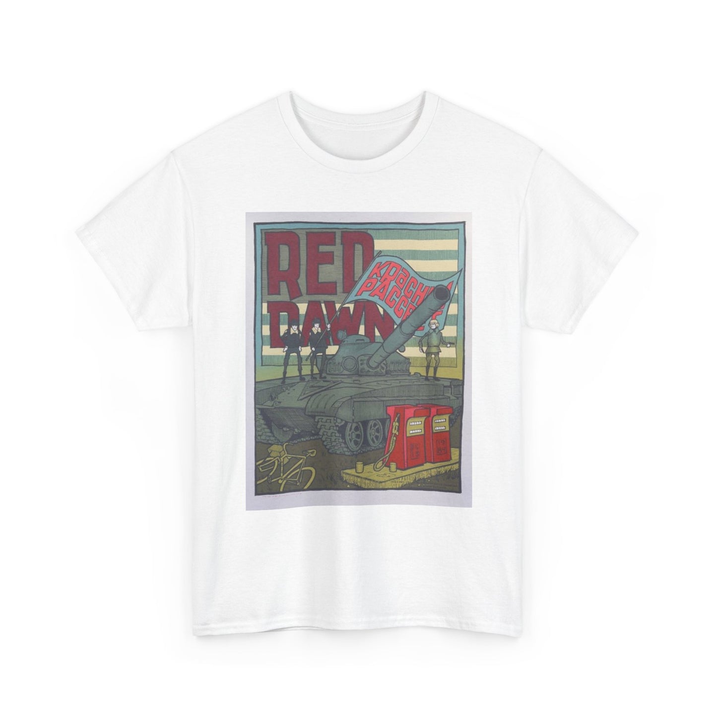 Red Dawn Graphic T Shirt Vintage Movie Poster Retro Unisex Heavy Cotton Tee