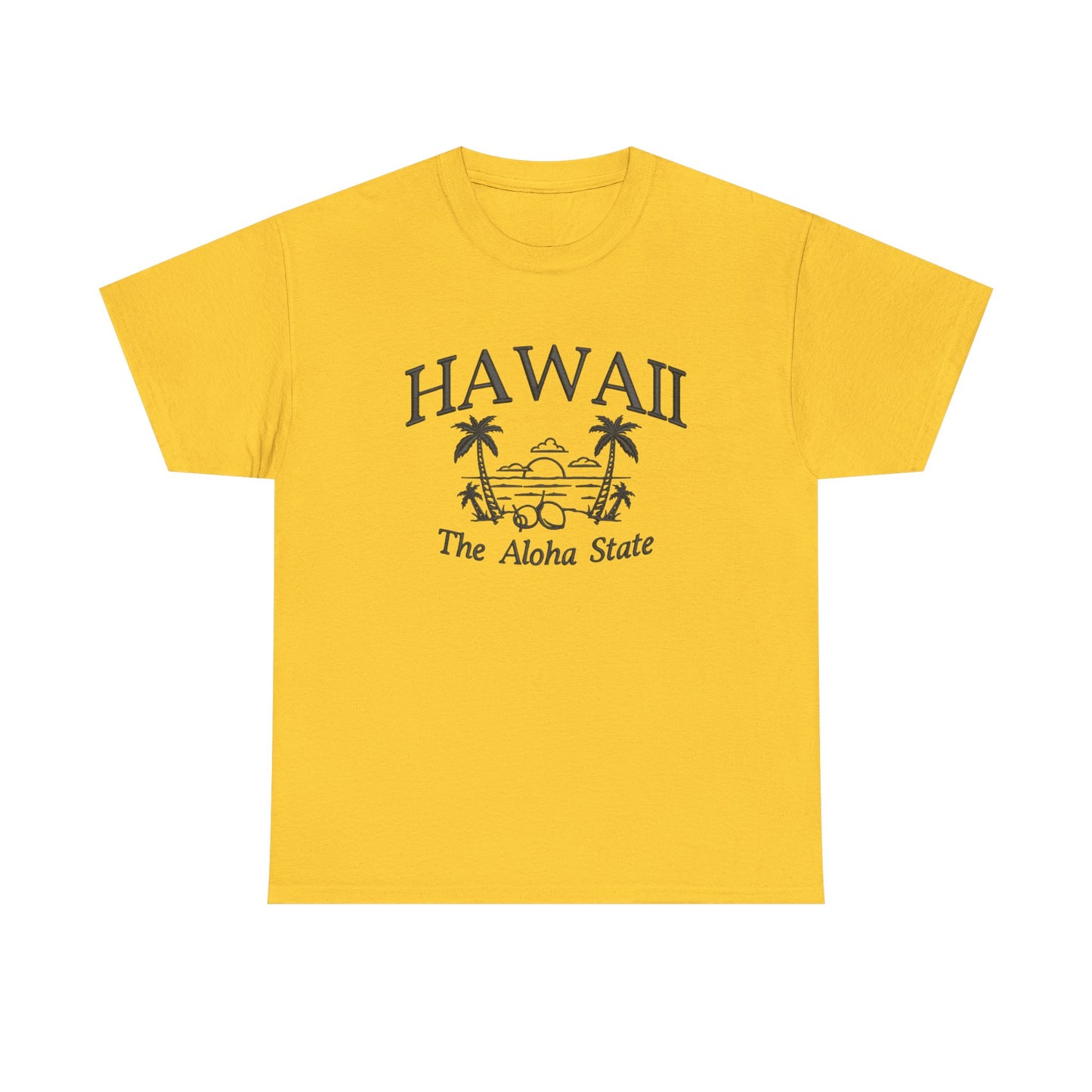 Hawaii The Aloha State Graphic T Shirt NEW Unisex Heavy Cotton Tee