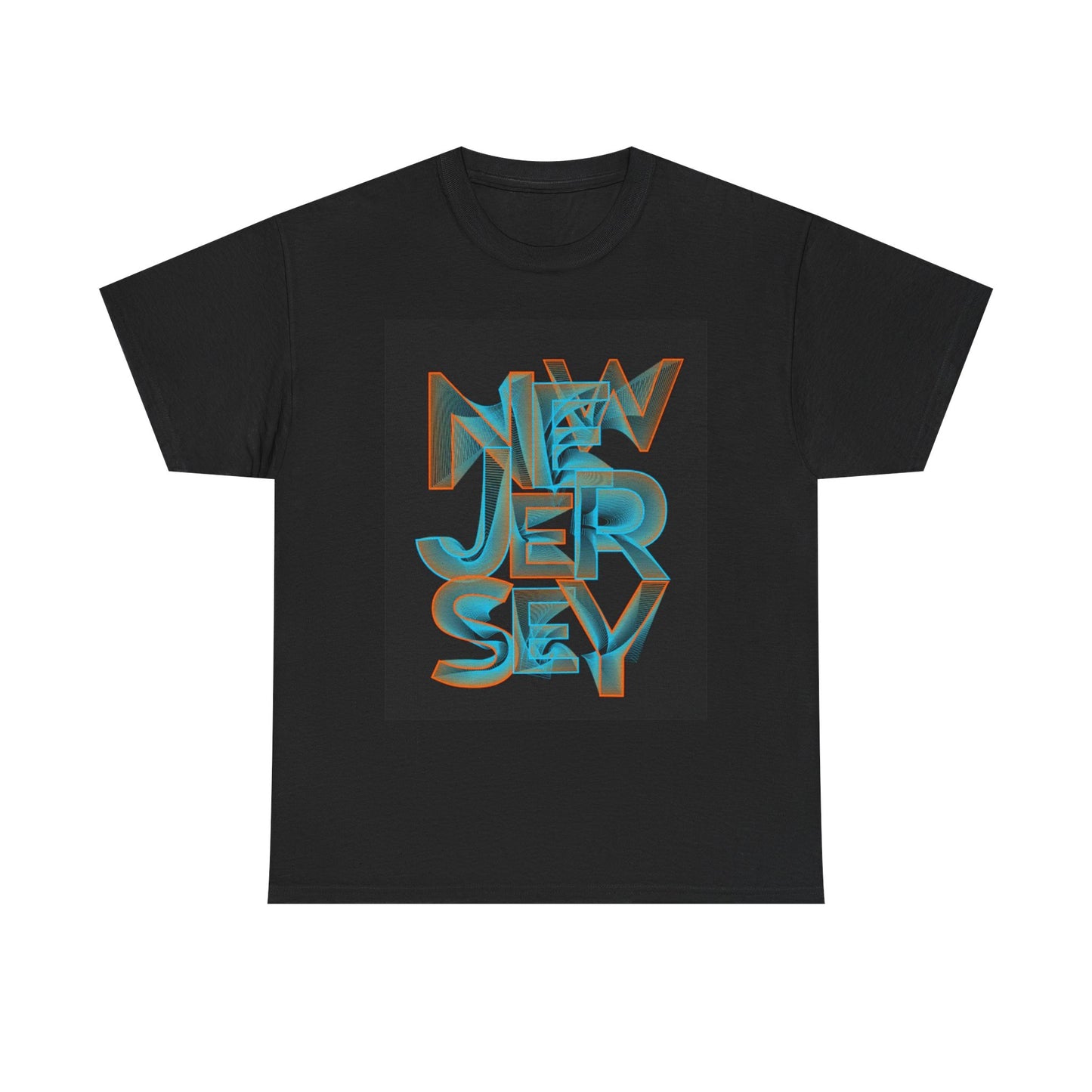 New Jersey Graphic T Shirt Neon Unisex Heavy Cotton Tee