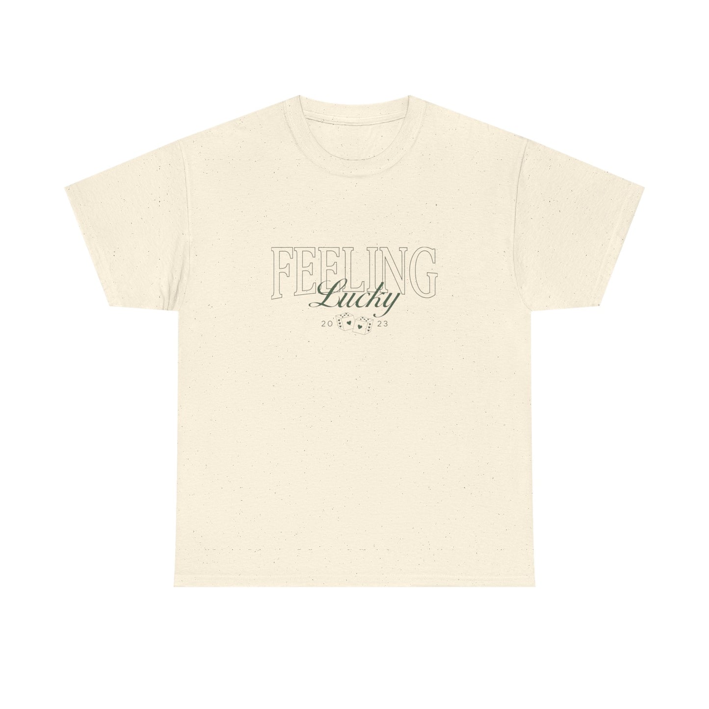 Feeling Lucky Graphic T Shirt NEW Unisex Heavy Cotton Tee
