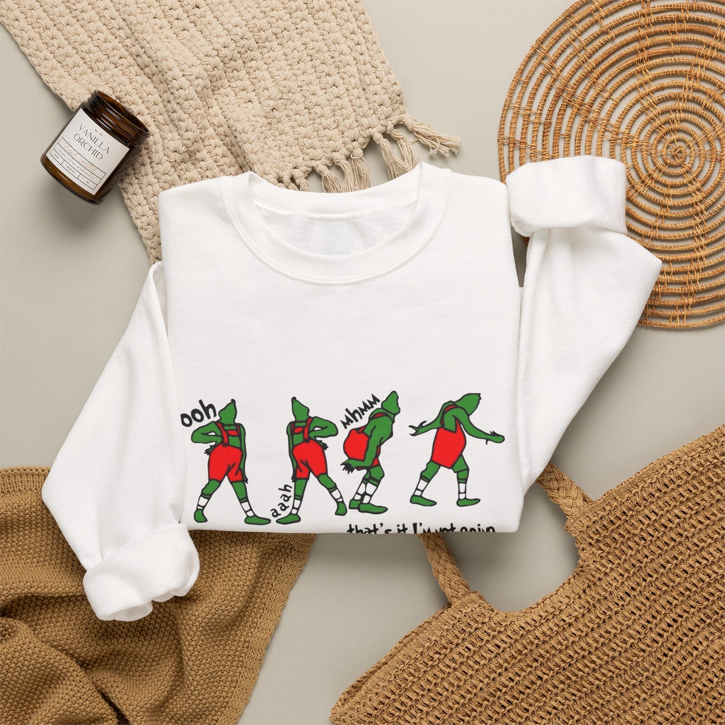 The Grinch Funny Graphic Sweater NEW Unisex Heavy Blend™ Crewneck Sweatshirt