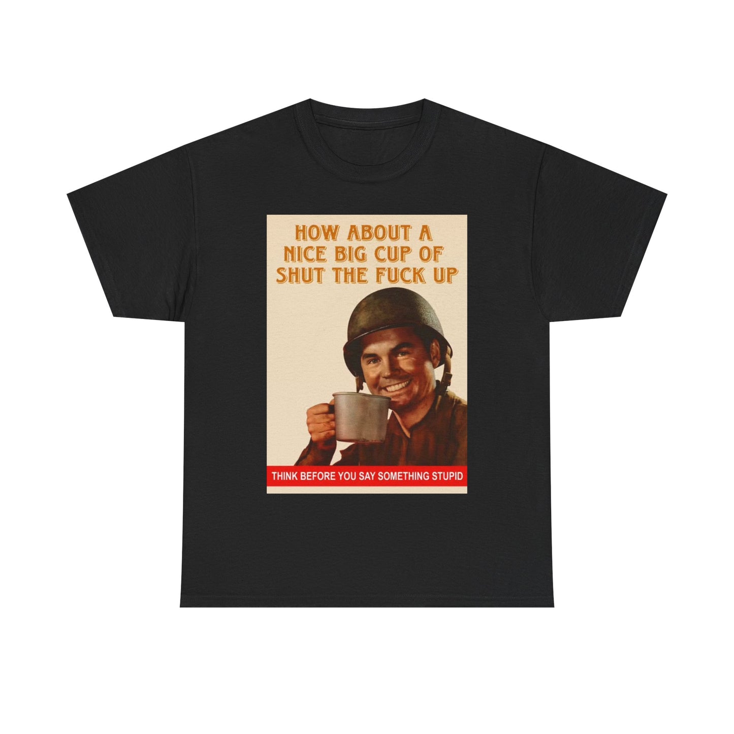 Funny Military Tshirt Stupid People Dad Jokes Uncle Unisex Heavy Cotton Tee