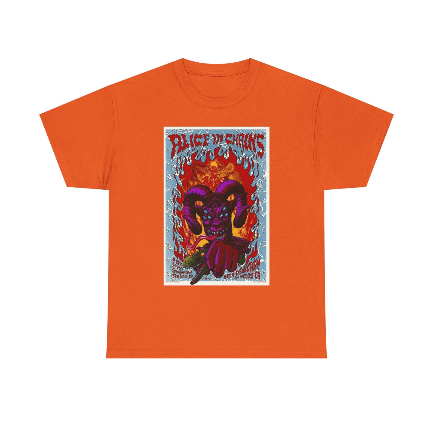 Alice In Chains Rock Band T Shirt Merch Poster Unisex Heavy Cotton Tee