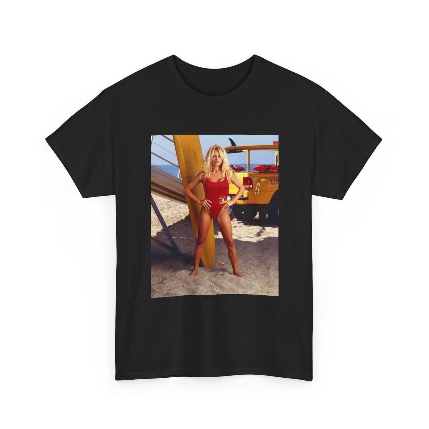 Baywatch Tv Tshirt Series Pam Anderson Playboy Retro Unisex Heavy Cotton Tee